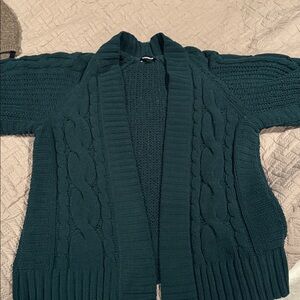 Express Dark Green Knit Sweater